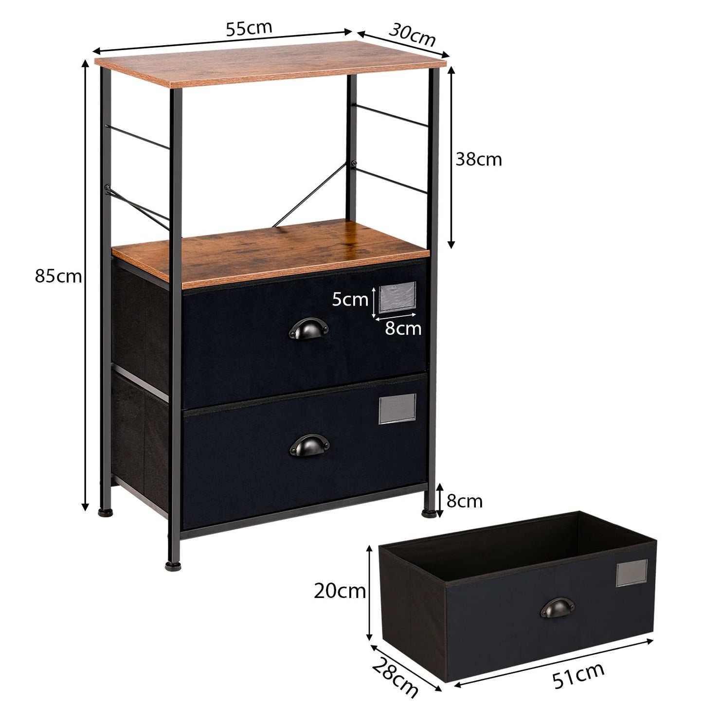Metal Frame Cabinet Organiser for Home Bedroom