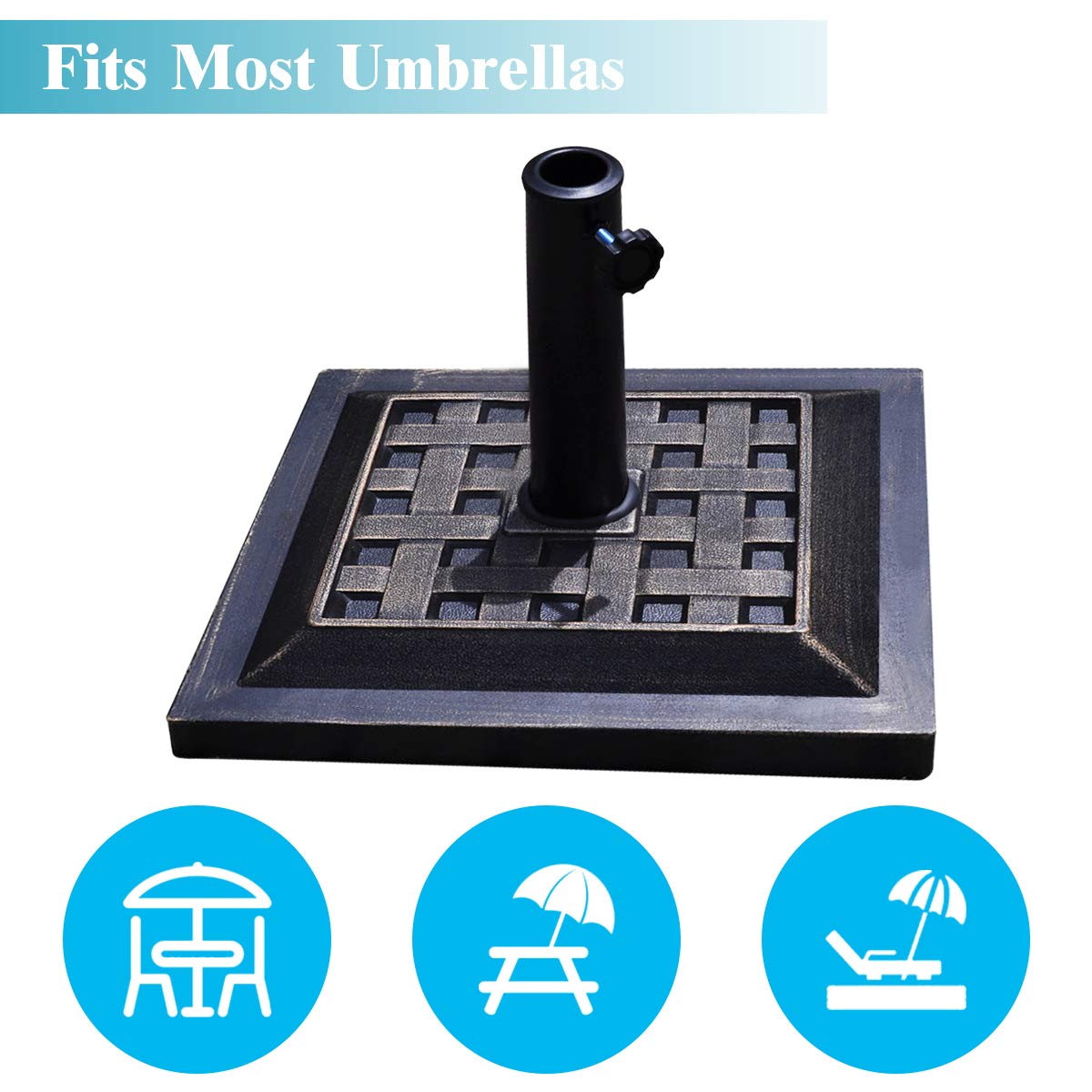 Heavy-Duty Outdoor Patio Stand Suit for Standard Pole Sizes