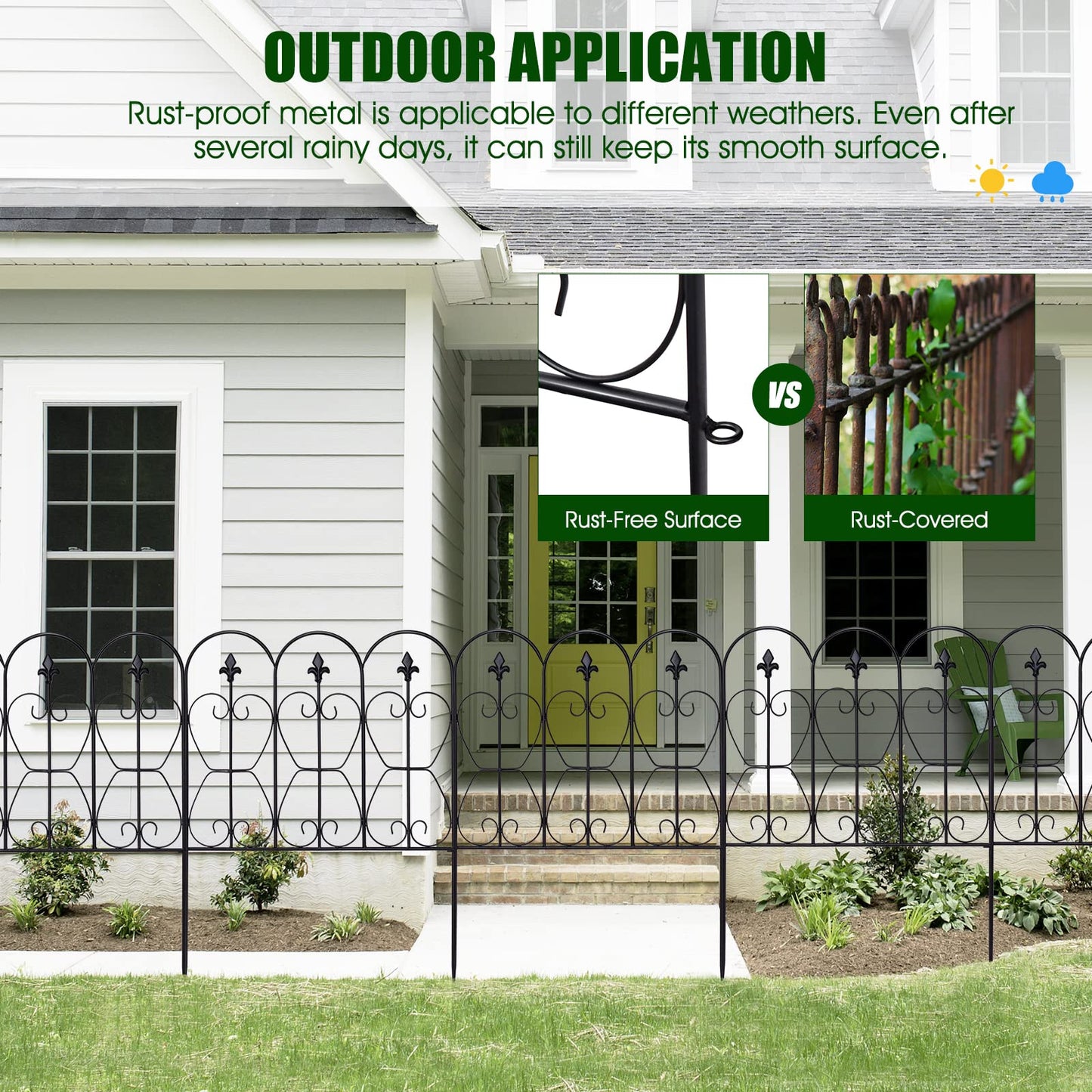 Outdoor Coated Metal Rustproof Landscape Decorative Fencing Panels