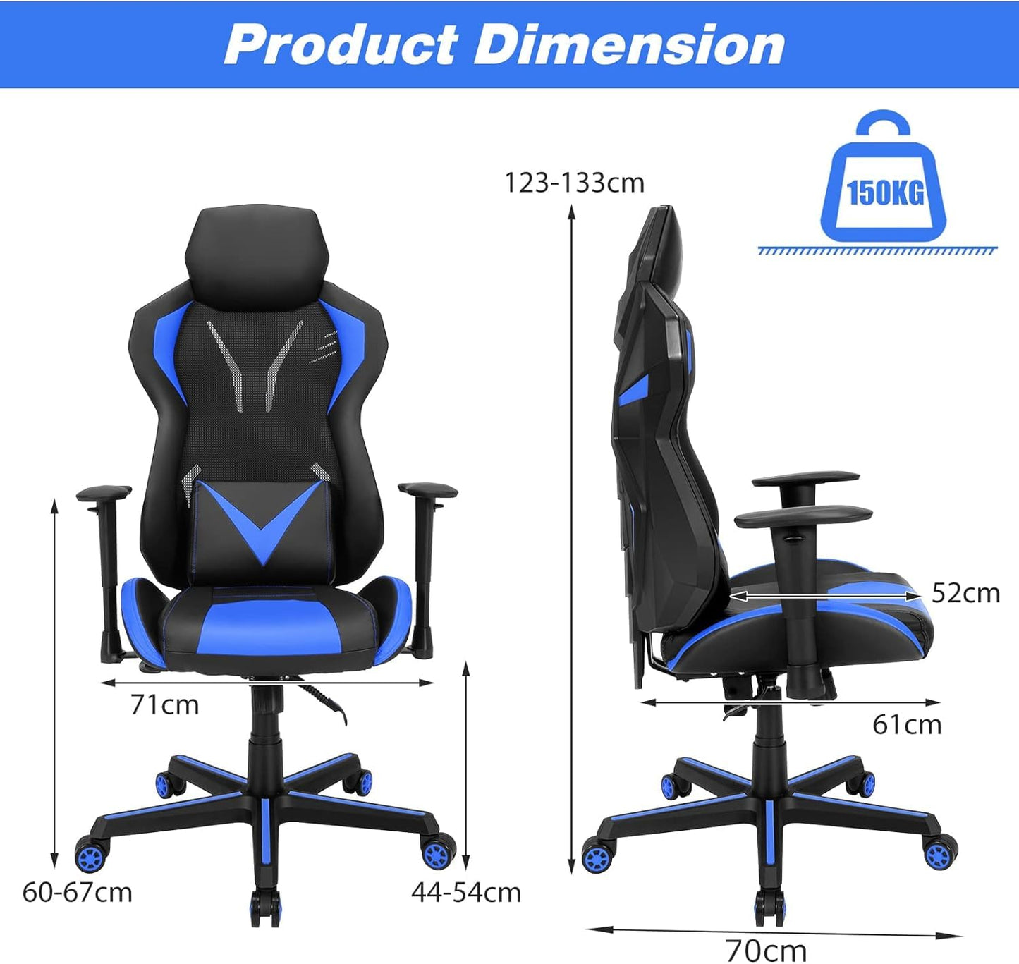 Ergonomic Gaming Chair with Tilting Function