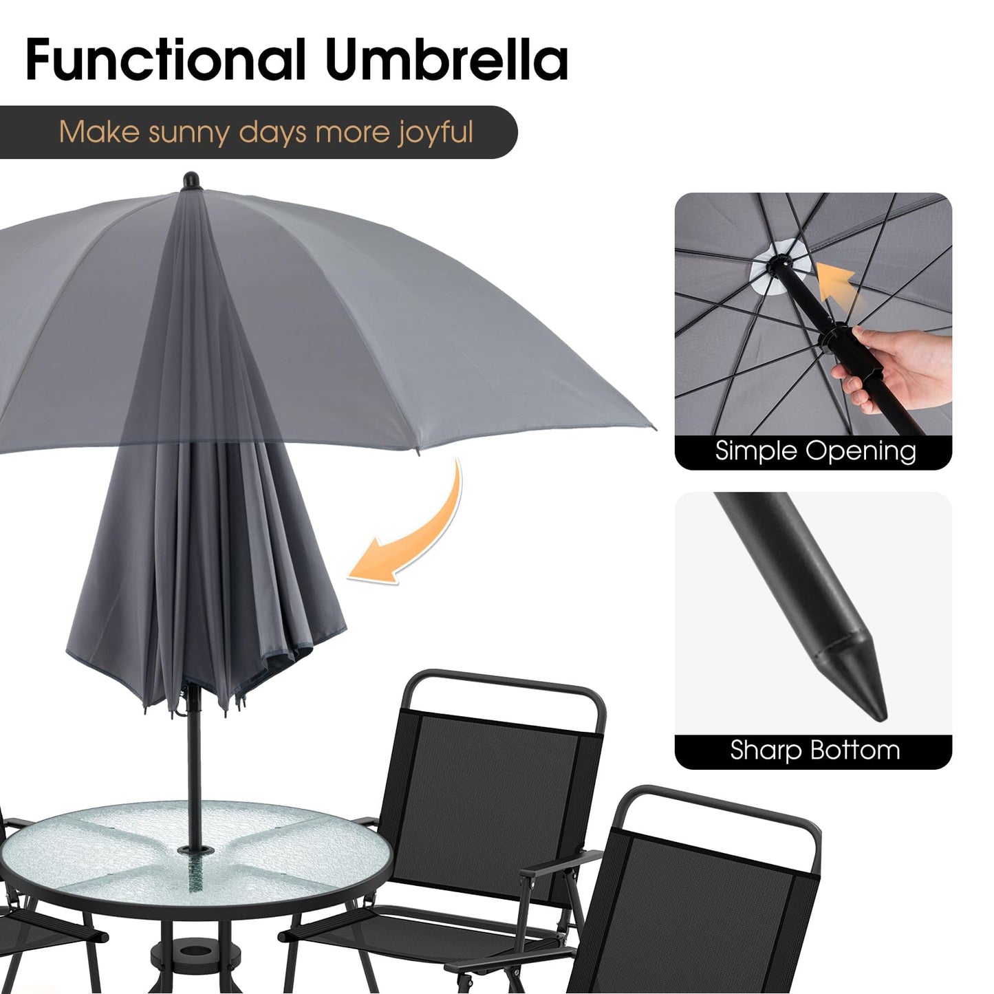 GiantexUK 6 Piece Patio Dining Set