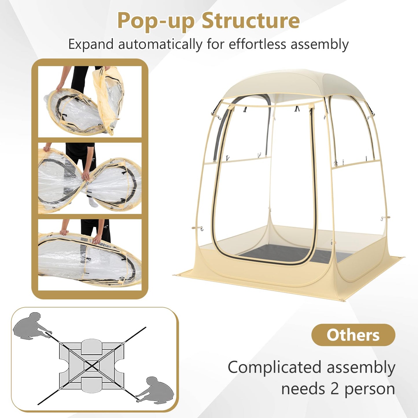 Foldable Instant Camping Tent Canopy Shelter for Sporting Events