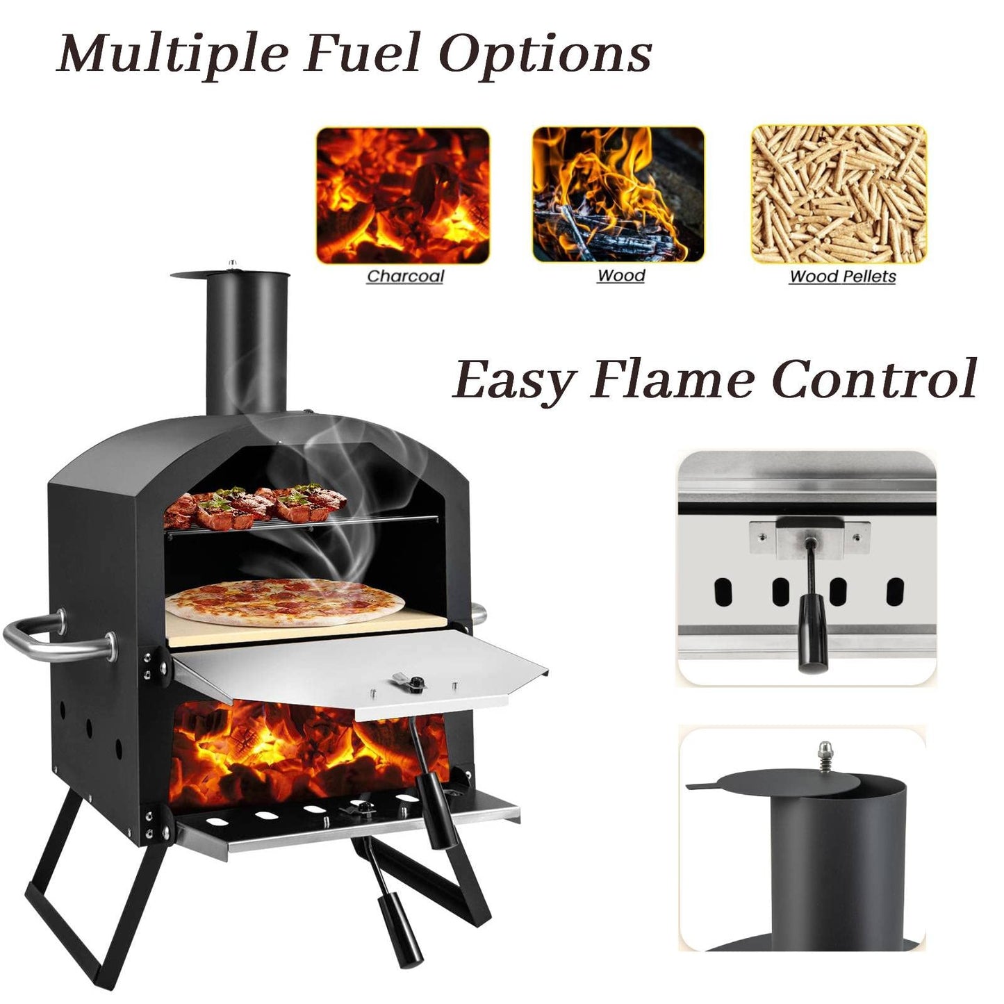 Garden Patio BBQ Grill Pizza Oven for Party Camping