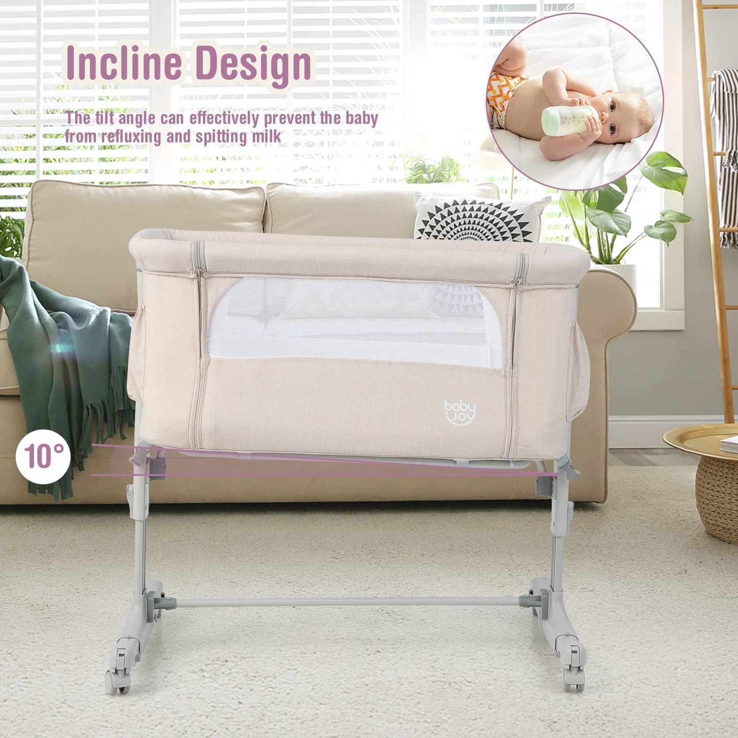 Easy Folding Cot Bed with Mattress