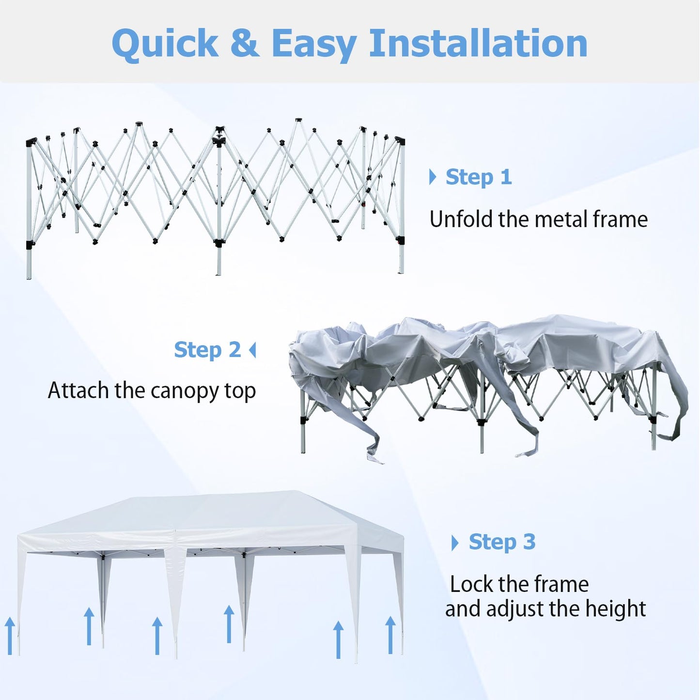 300 x 600 cm Portable Pop up Canopy Tent with Carry Bag