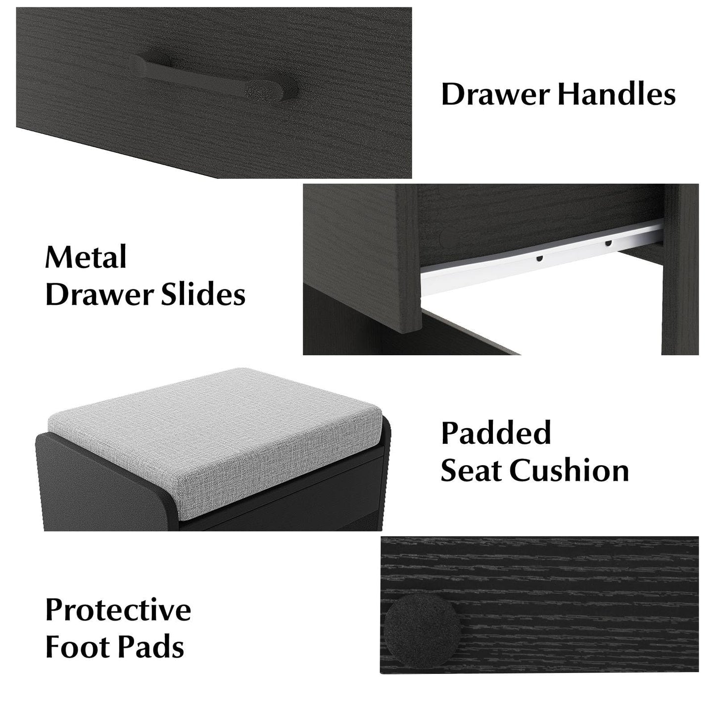 Vanity Set with 3-Color Lighting and Adjustable Brightness