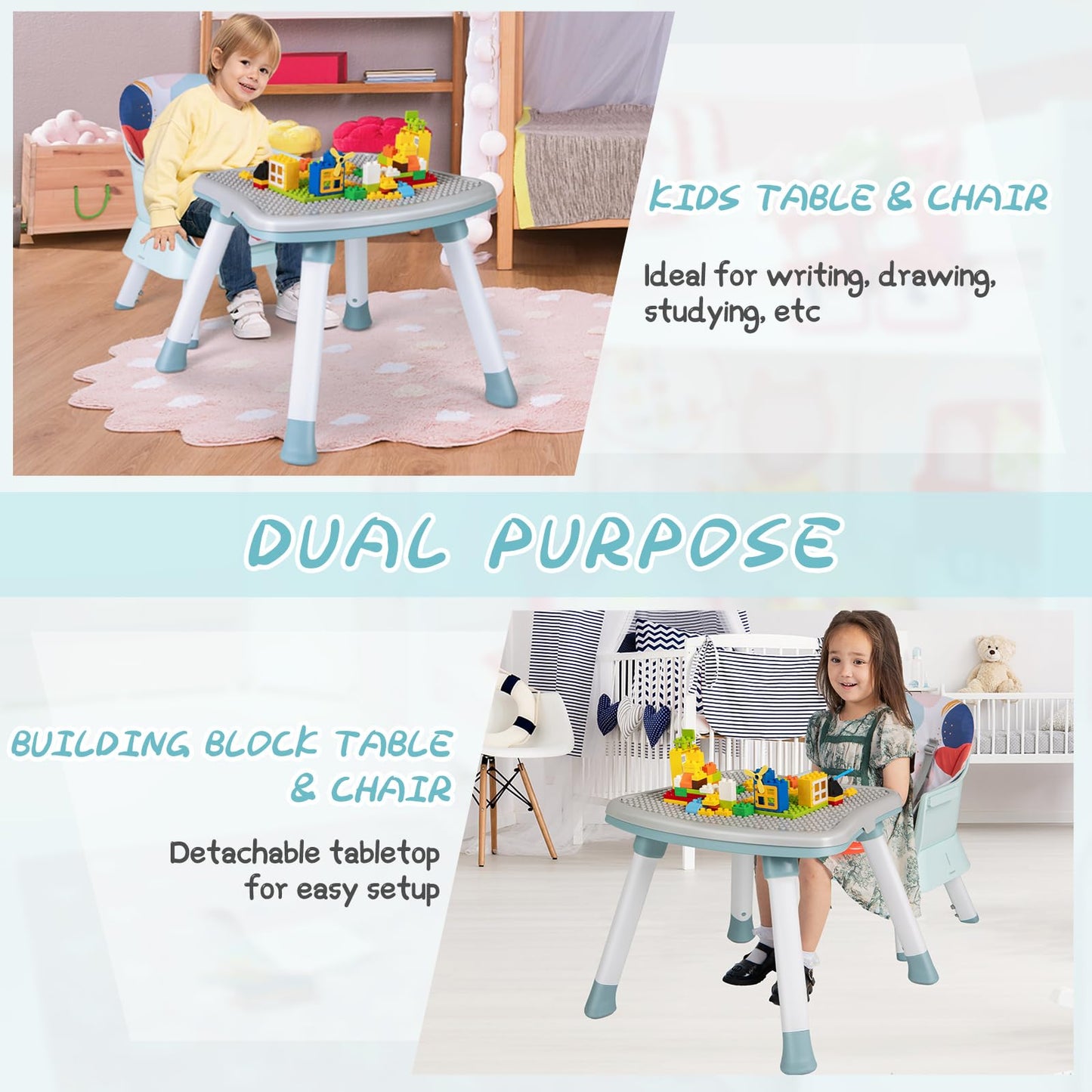 6 in 1 Convertible High Chairs for Babies and Toddlers