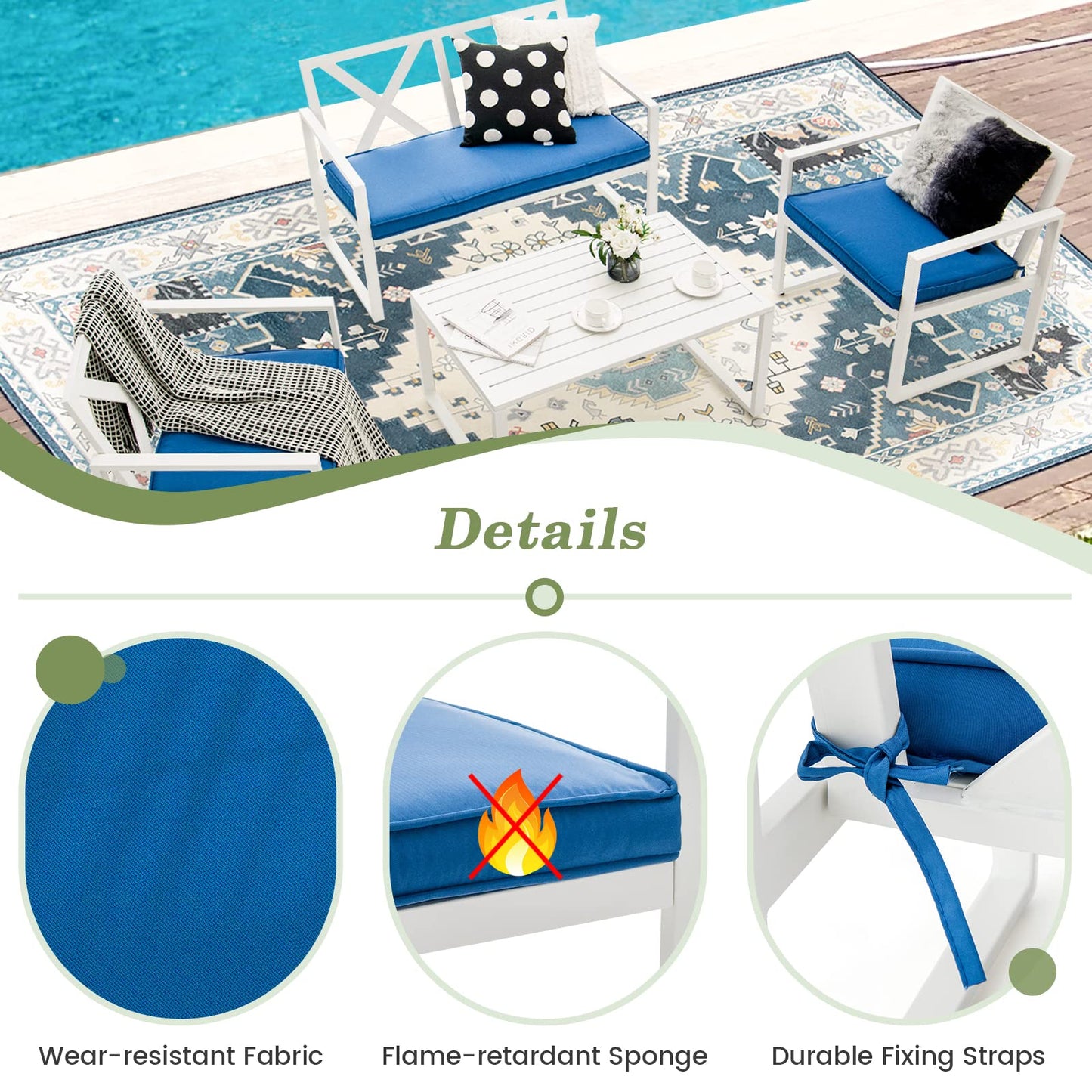 Giantex 4 Pieces Garden Furniture Set