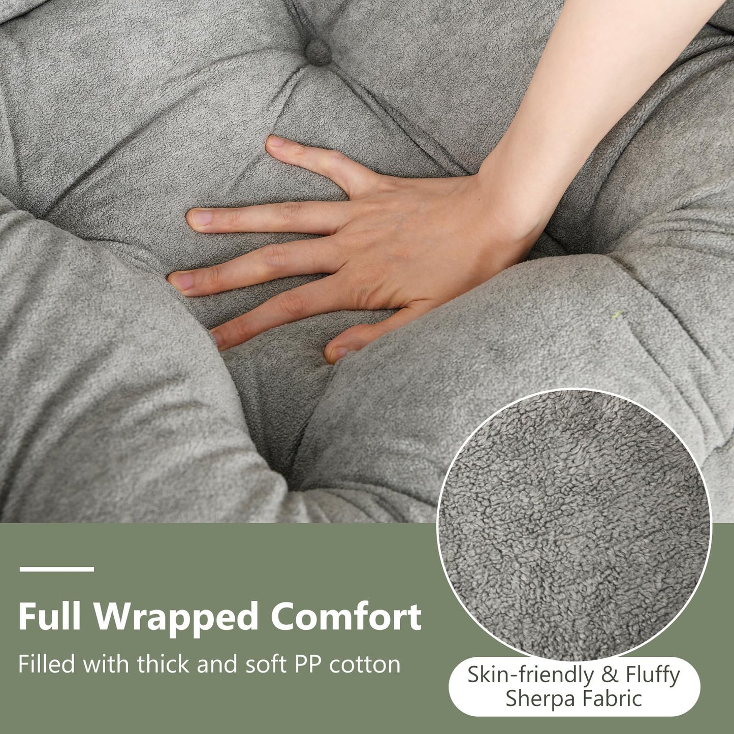 Armchair Accent Chair with Footstool for Living Room Bedroom