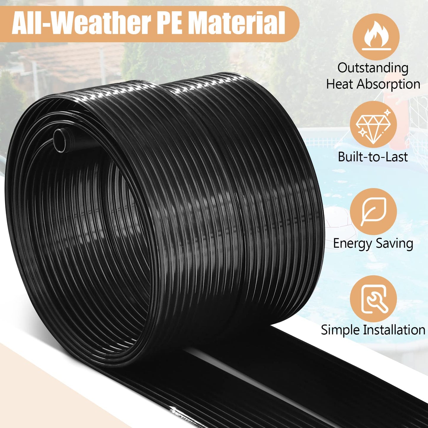 3x0.75m Solar Heating Panels with Complete Connecting Kits