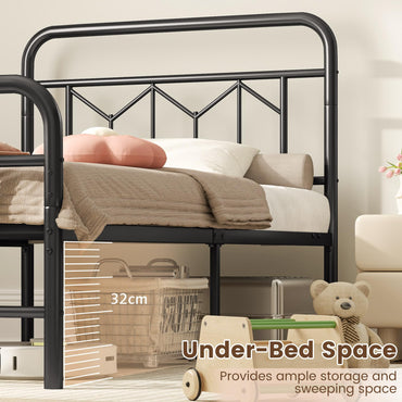 Giantex 3FT/4FT6/5FT Metal Platform Bed Base with High Headboard