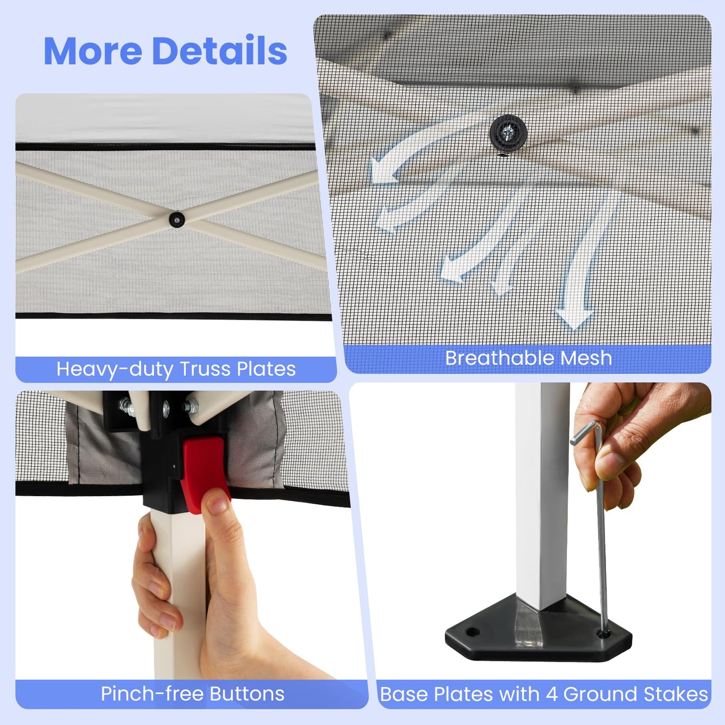 Pop up Canopy Tent with 1 Sidewall Outdoor Easy Setup Folding Gazebo Shelter