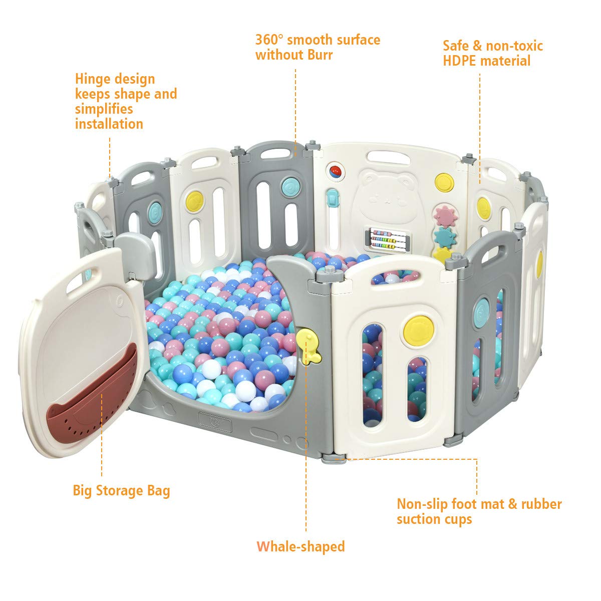 oddler Playard Activity Center with Lockable Door