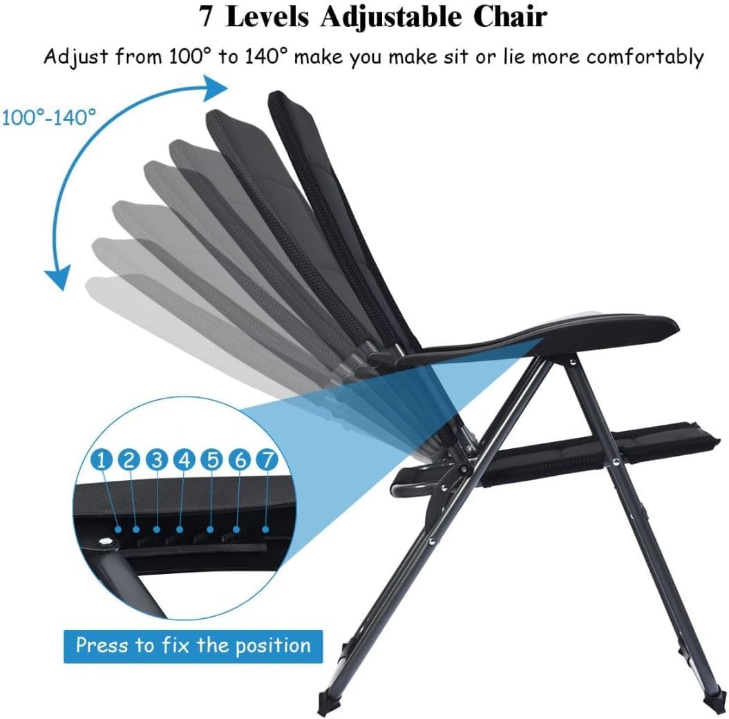 GiantexUK 2/4PCS Patio Folding Chair