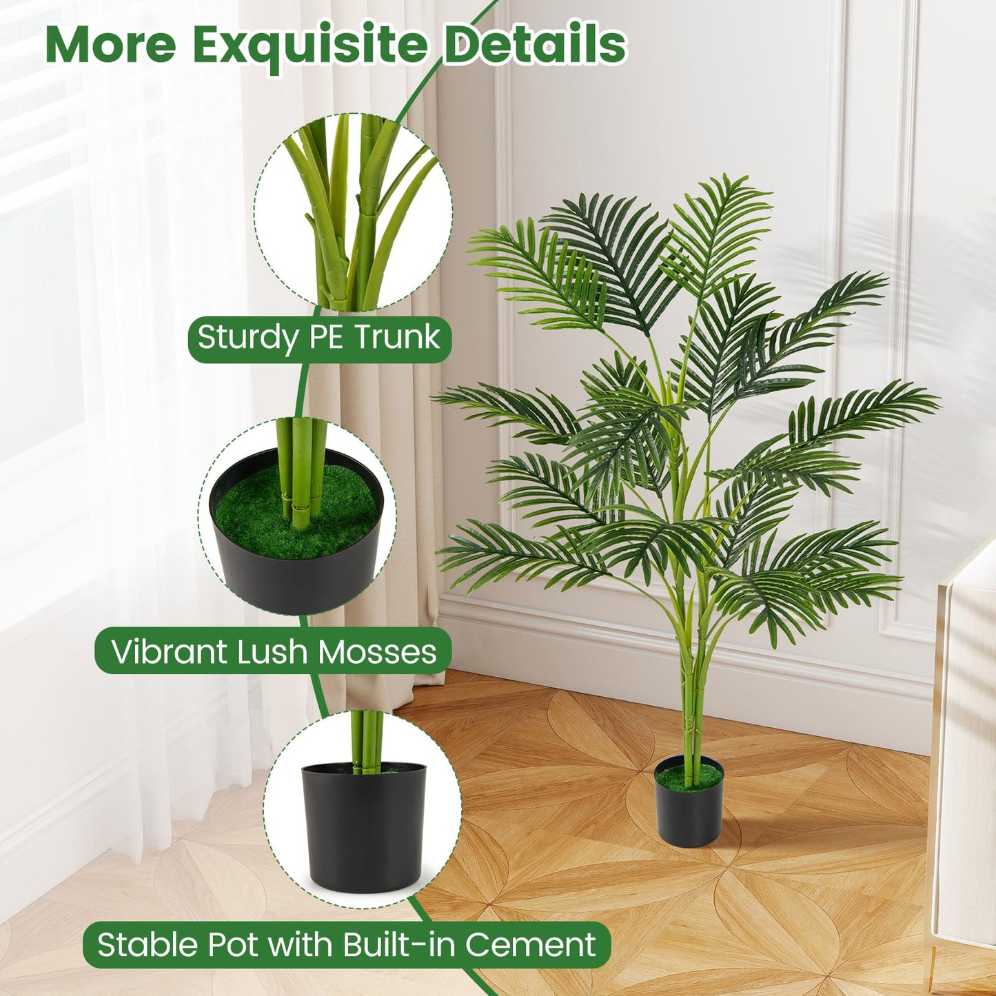 1.2M Artificial Palm Paradise Plant Large Fake Potted Tree