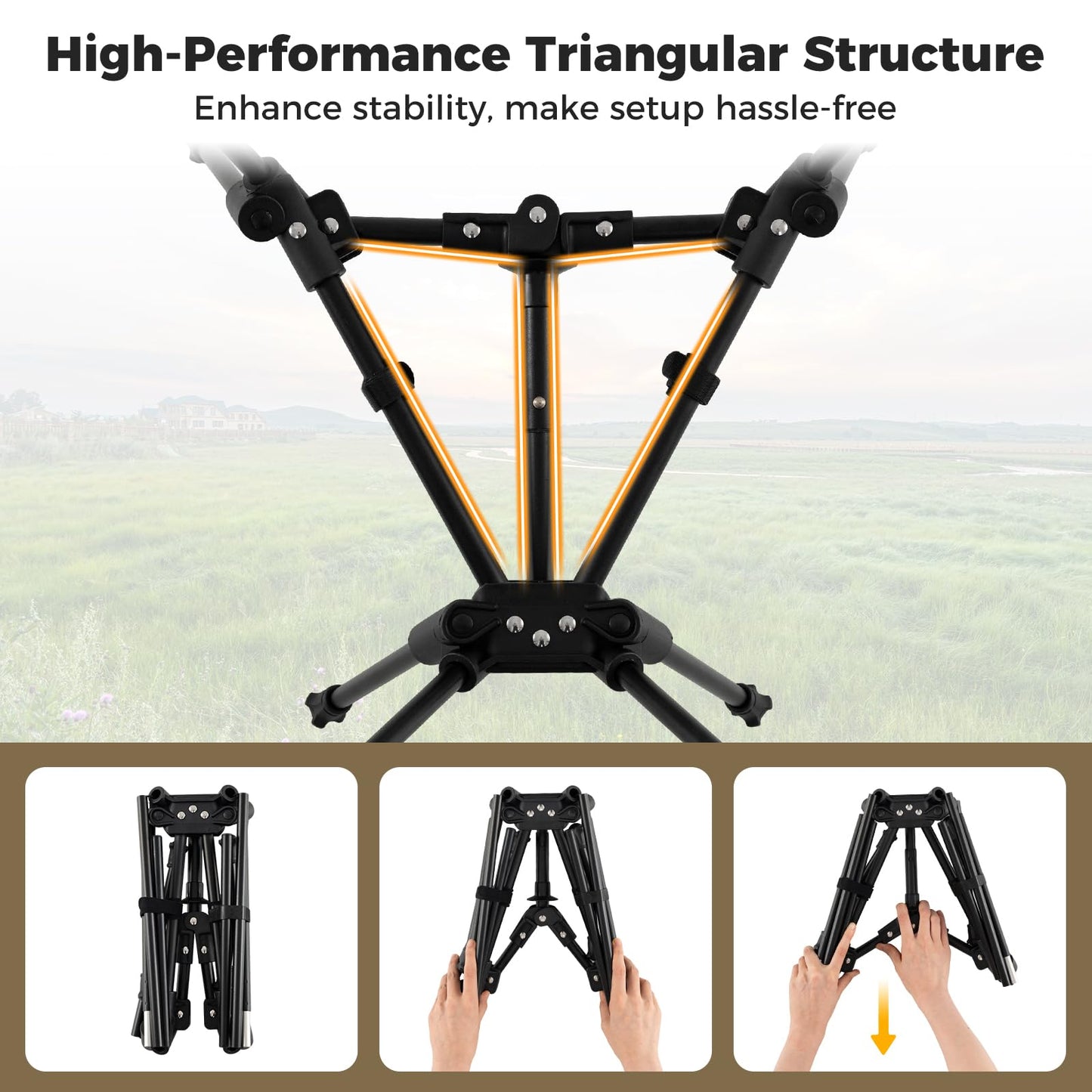 Portable Camping Chair Ultra-Lightweight Foldable Backpacking Chair