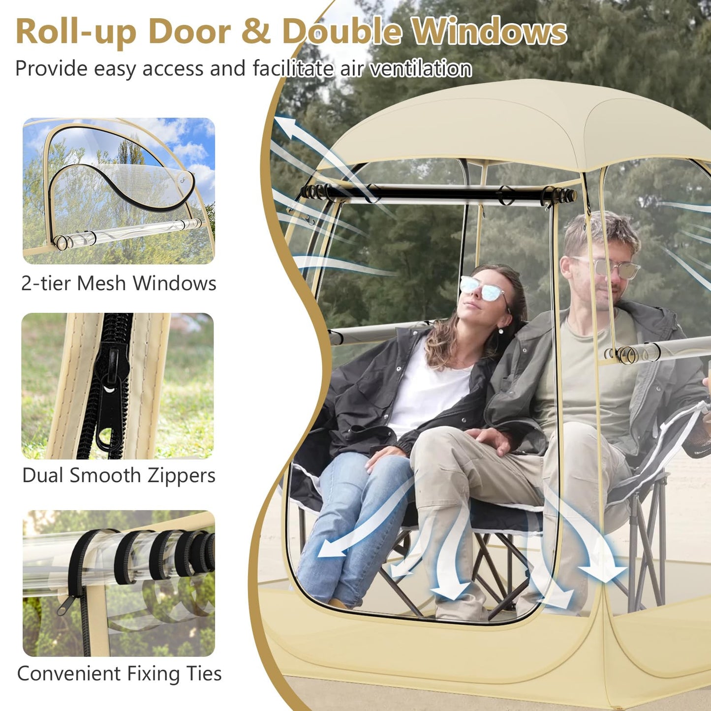 Foldable Instant Camping Tent Canopy Shelter for Sporting Events