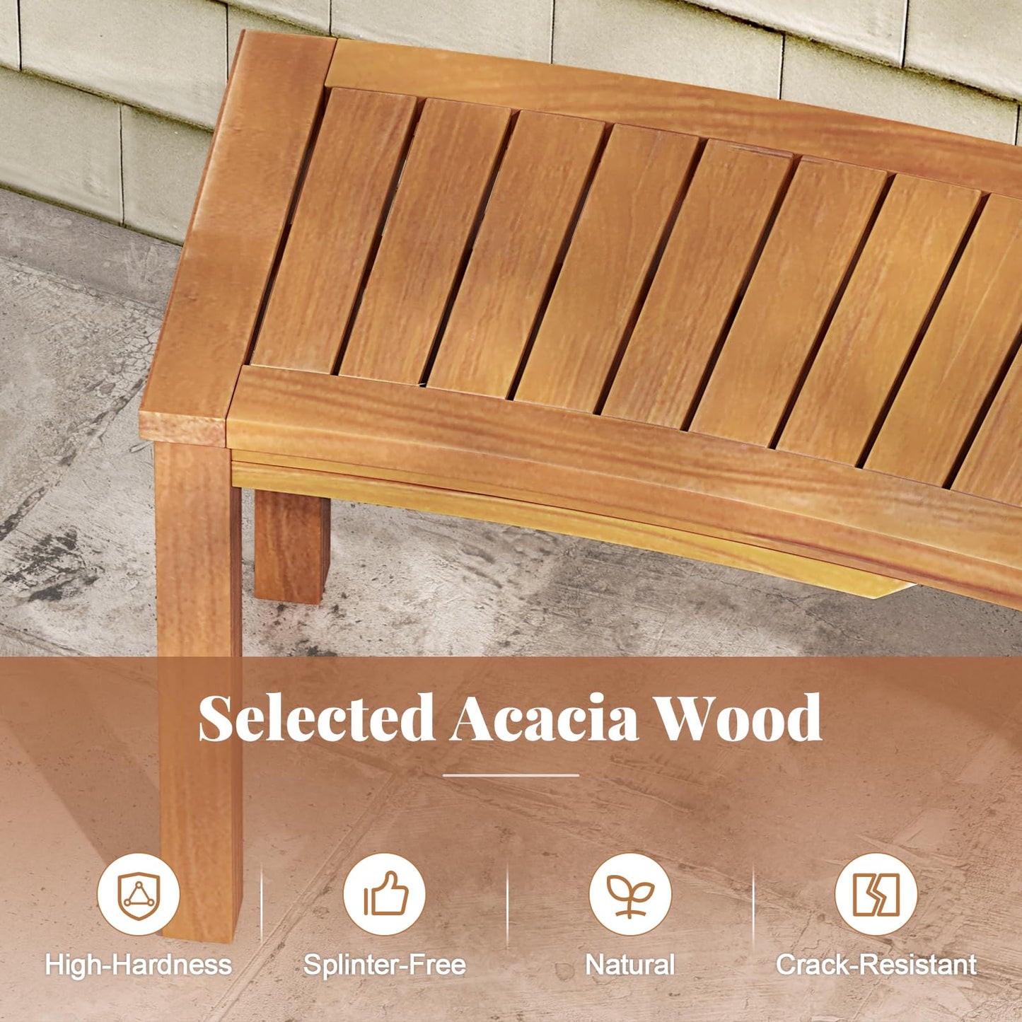 Curved Fire Pit Bench with Slatted Seat and Painted Surface