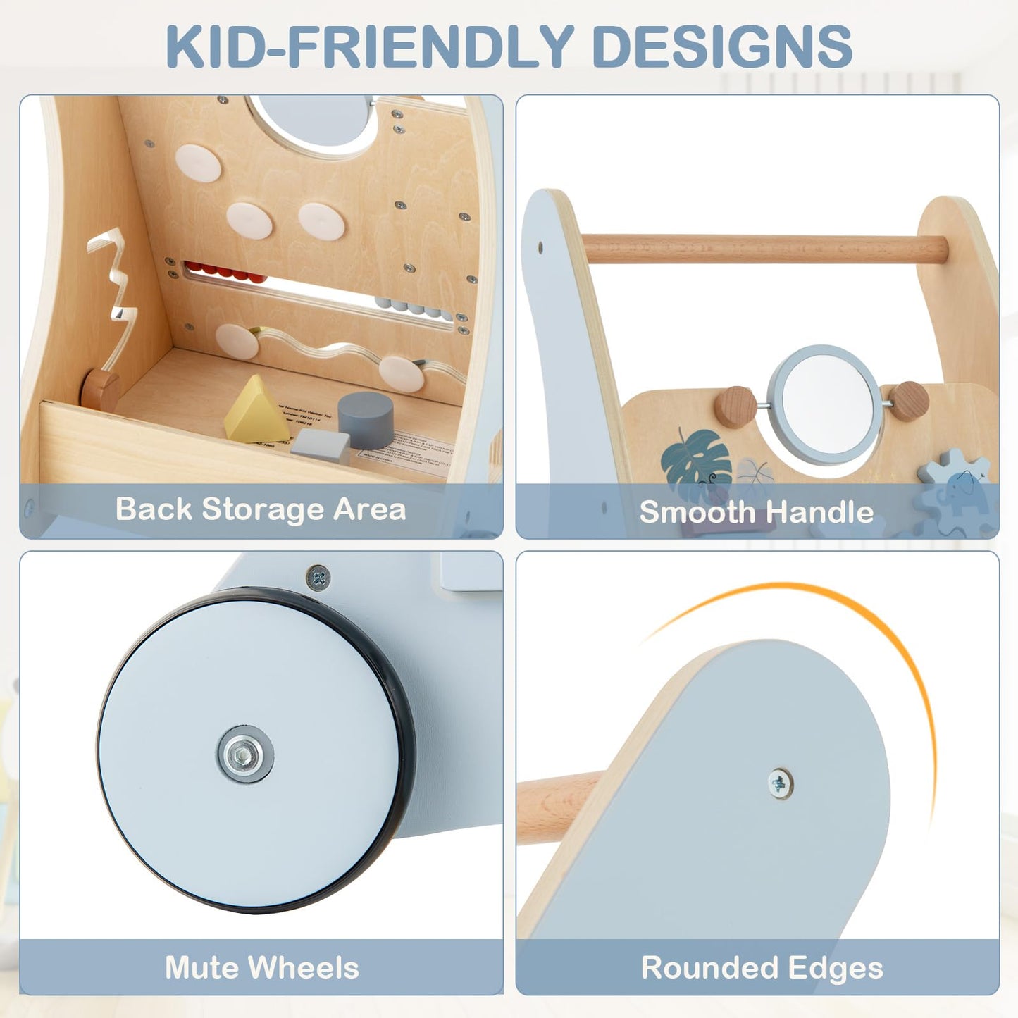 7 in 1 Toddler Push Along Toy with Activity Center