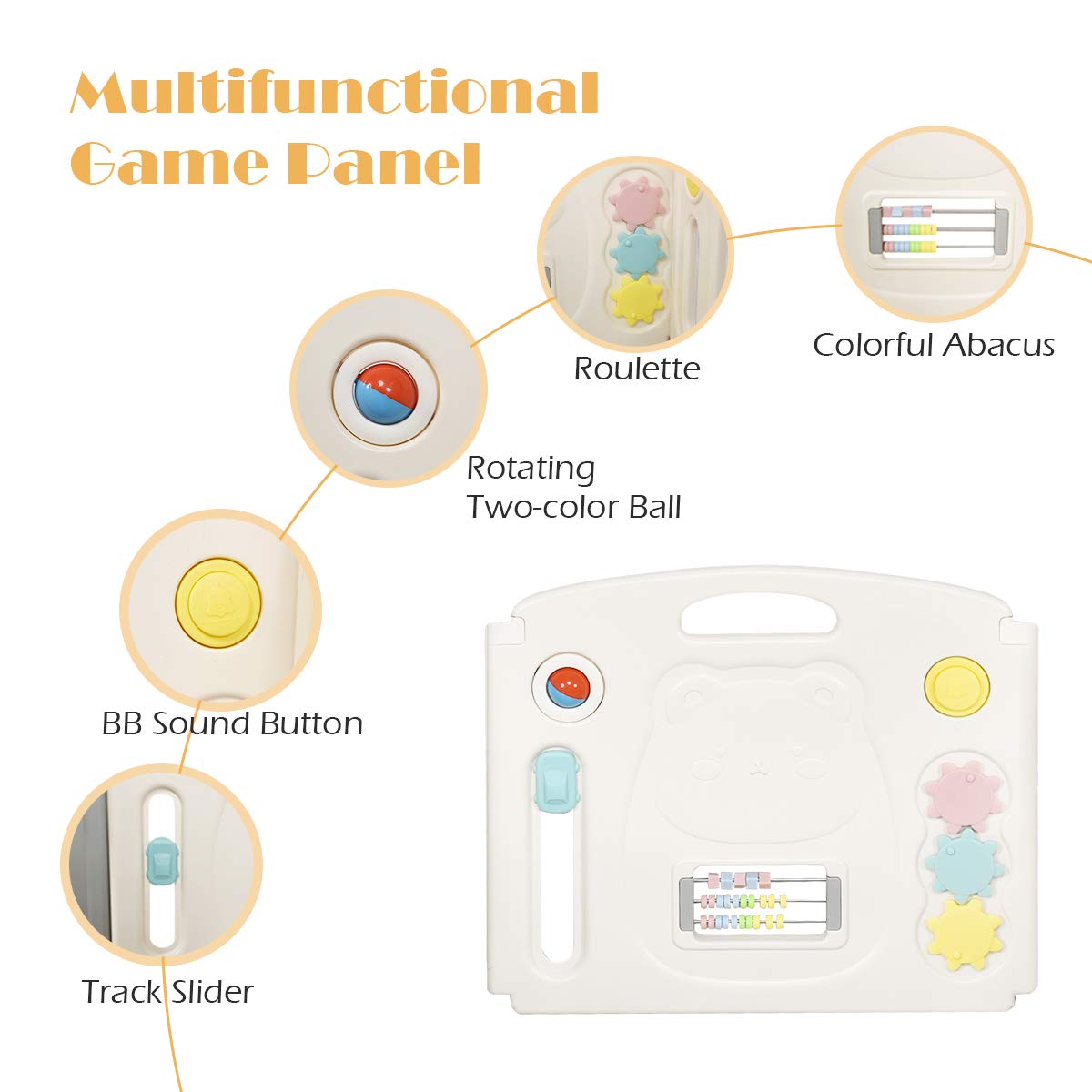 Toddler Playard Activity Center with Lockable Door