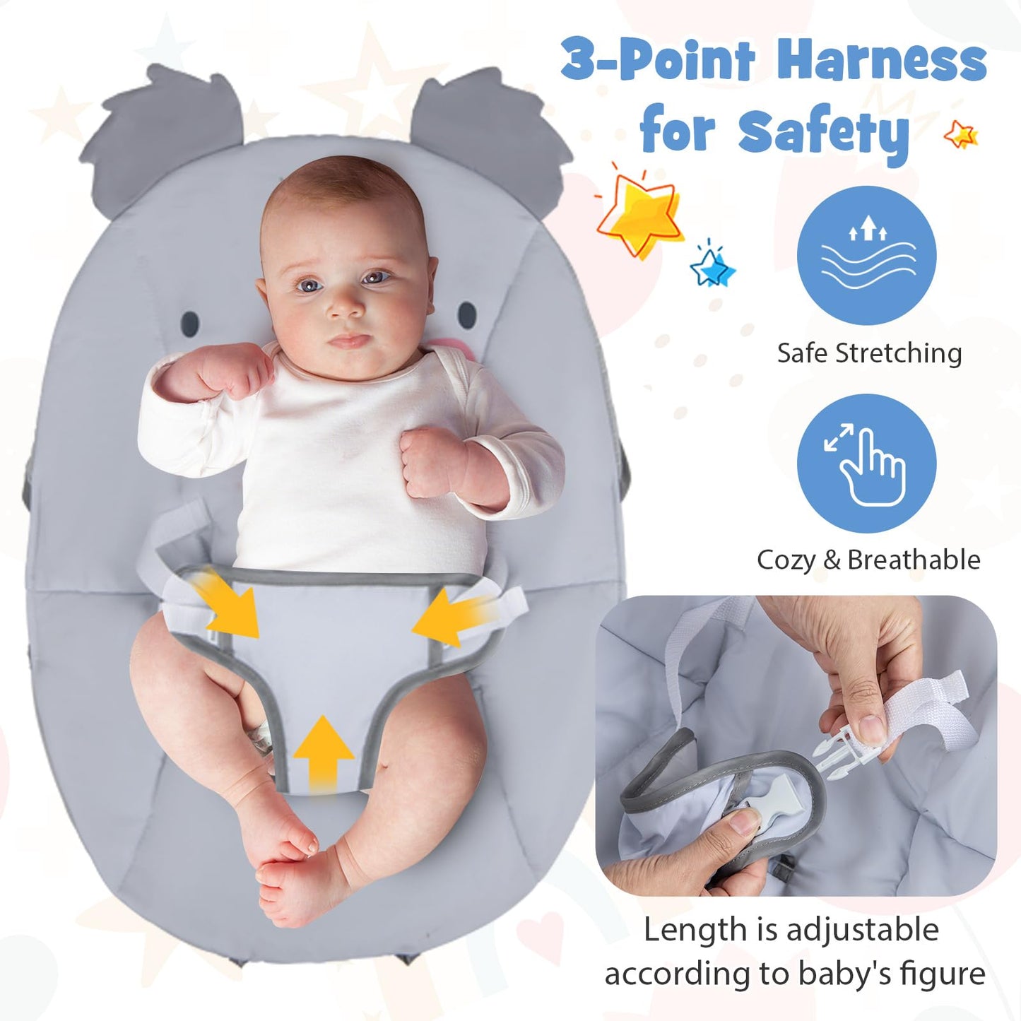 Infants Rocker Seat with Detachable Toy Bar