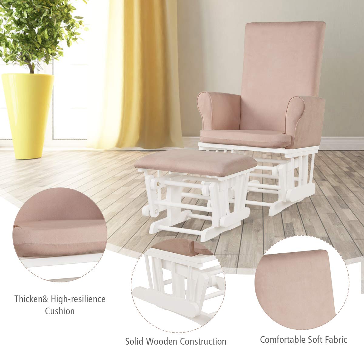 Nursing Glider and Footstool