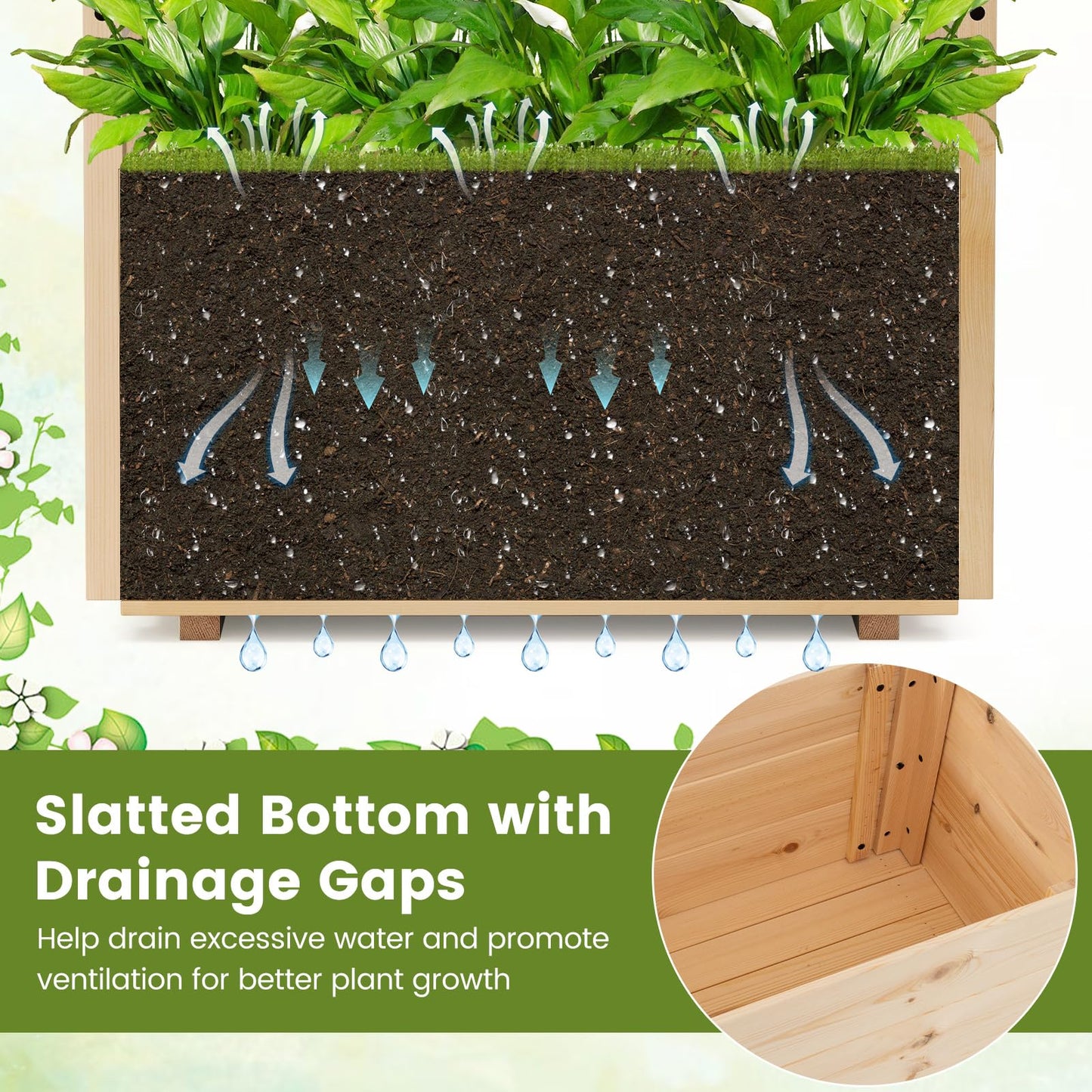 Garden Planter with Trellis for Climbing Vine Plants