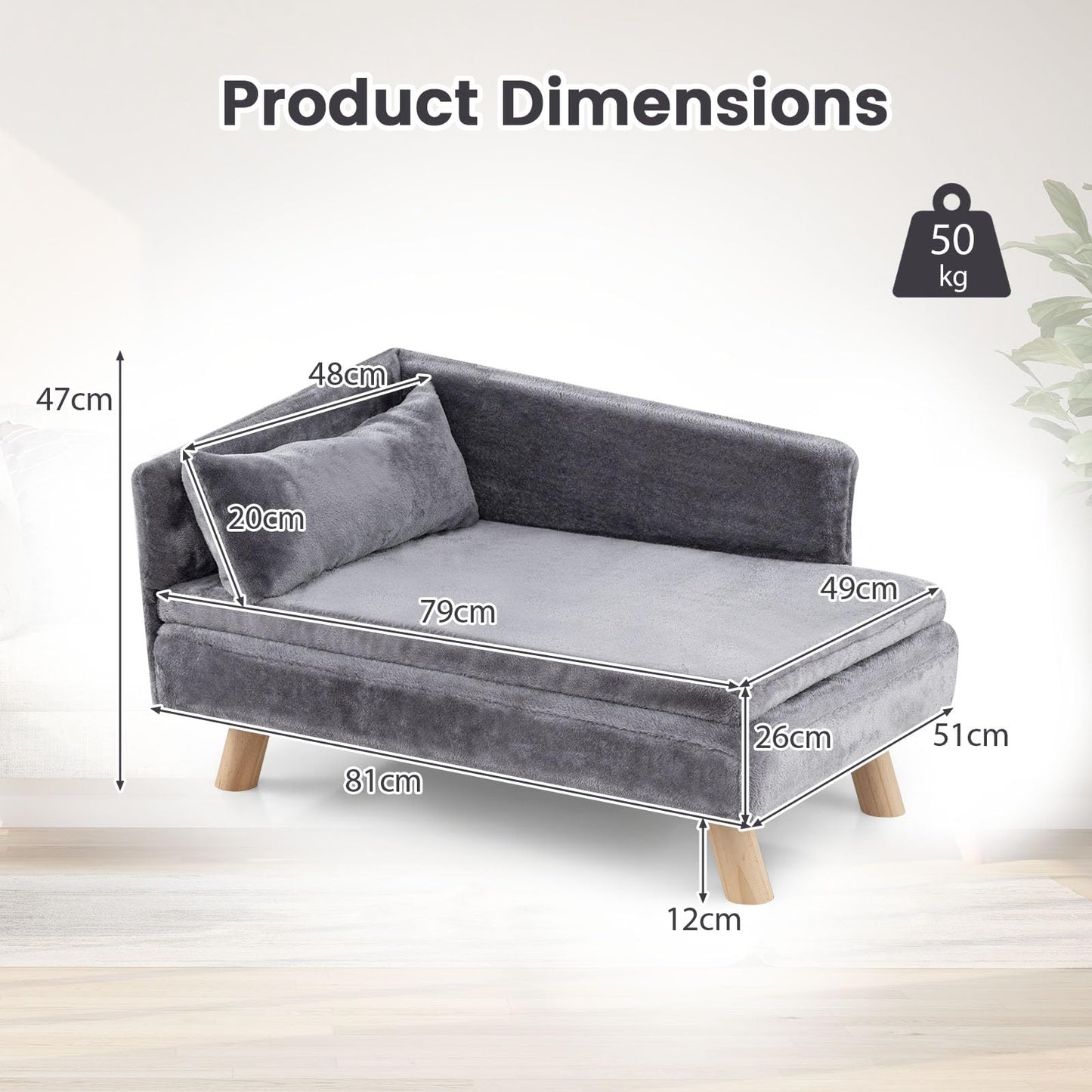 Elevated Pet Bed for Medium and Small Dogs Puppies Cats Kittens