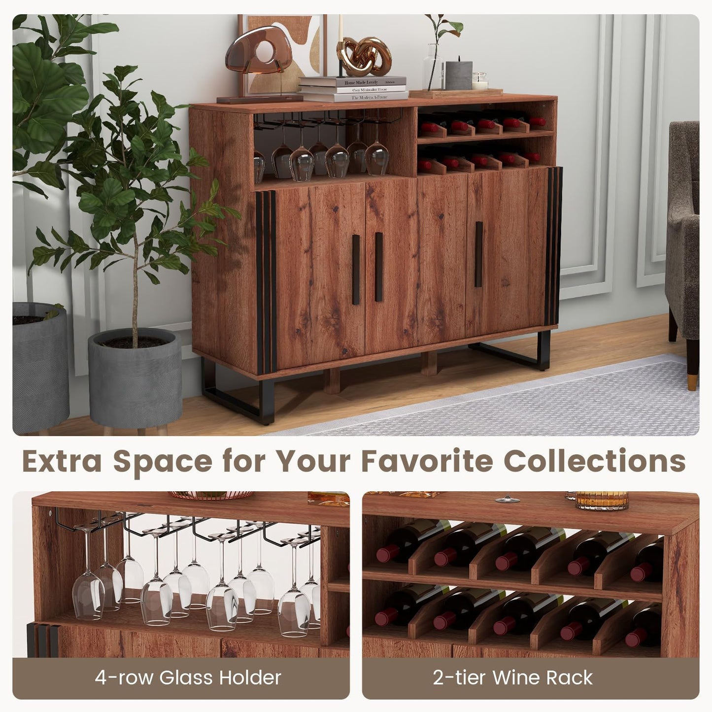 Wooden Storage Cabinet for Dining Room