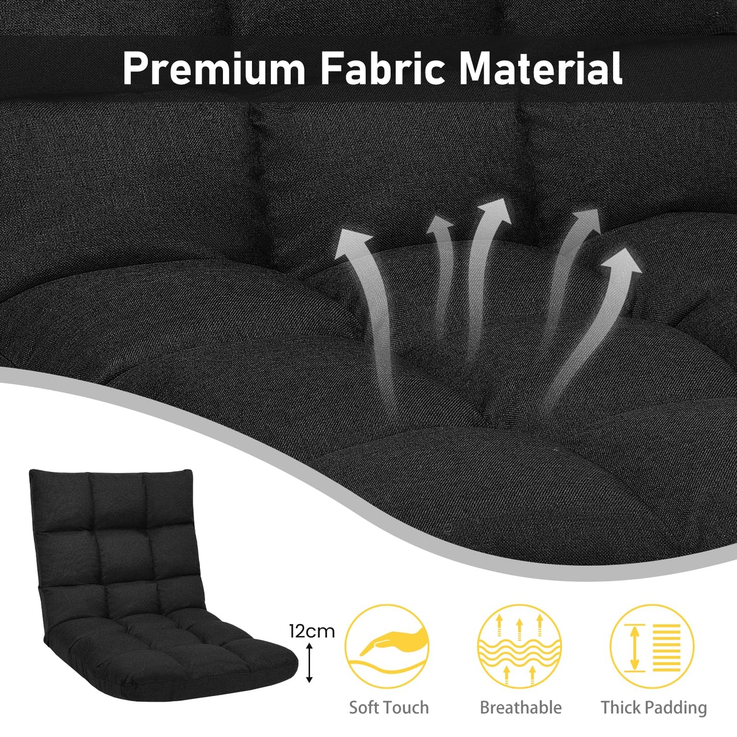 14-Positions Adjustable Lazy Floor Sofa Bed