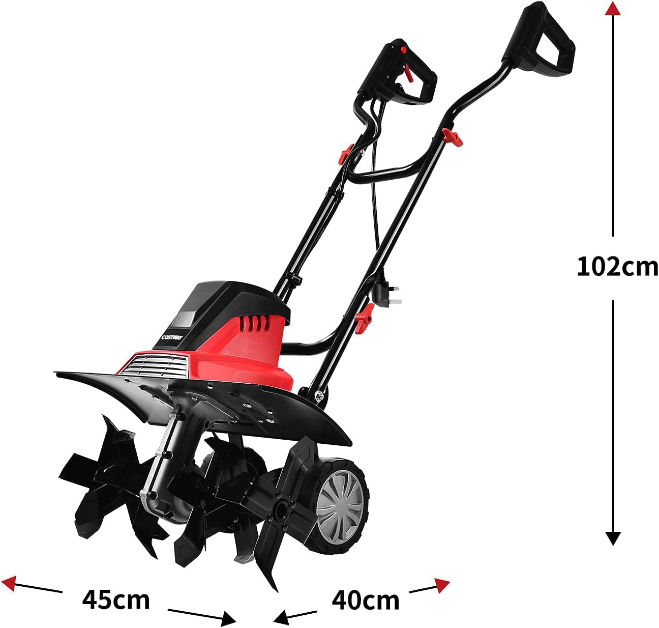 GiantexUK1200W/1500W Electric Tiller Lawn Soil Scarifier with 4/6 Tiller Blades