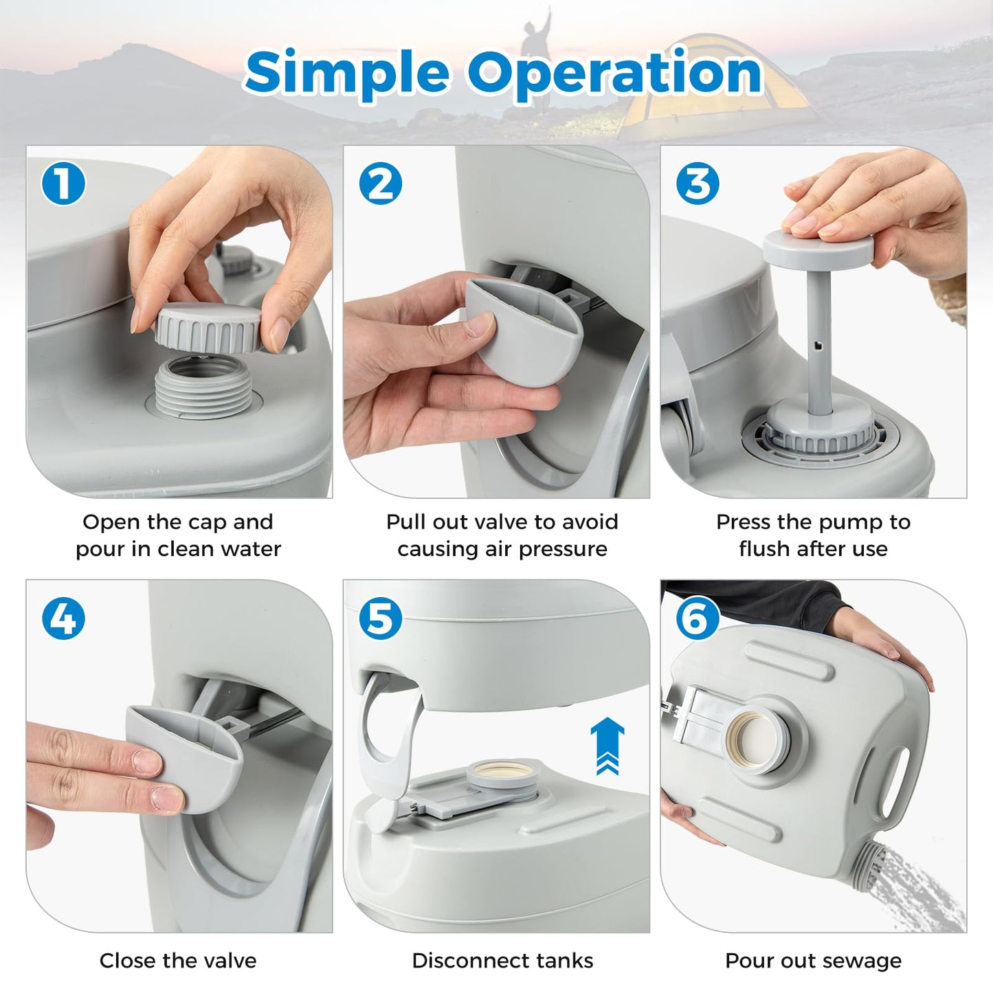 20L Portable Camping Toilet