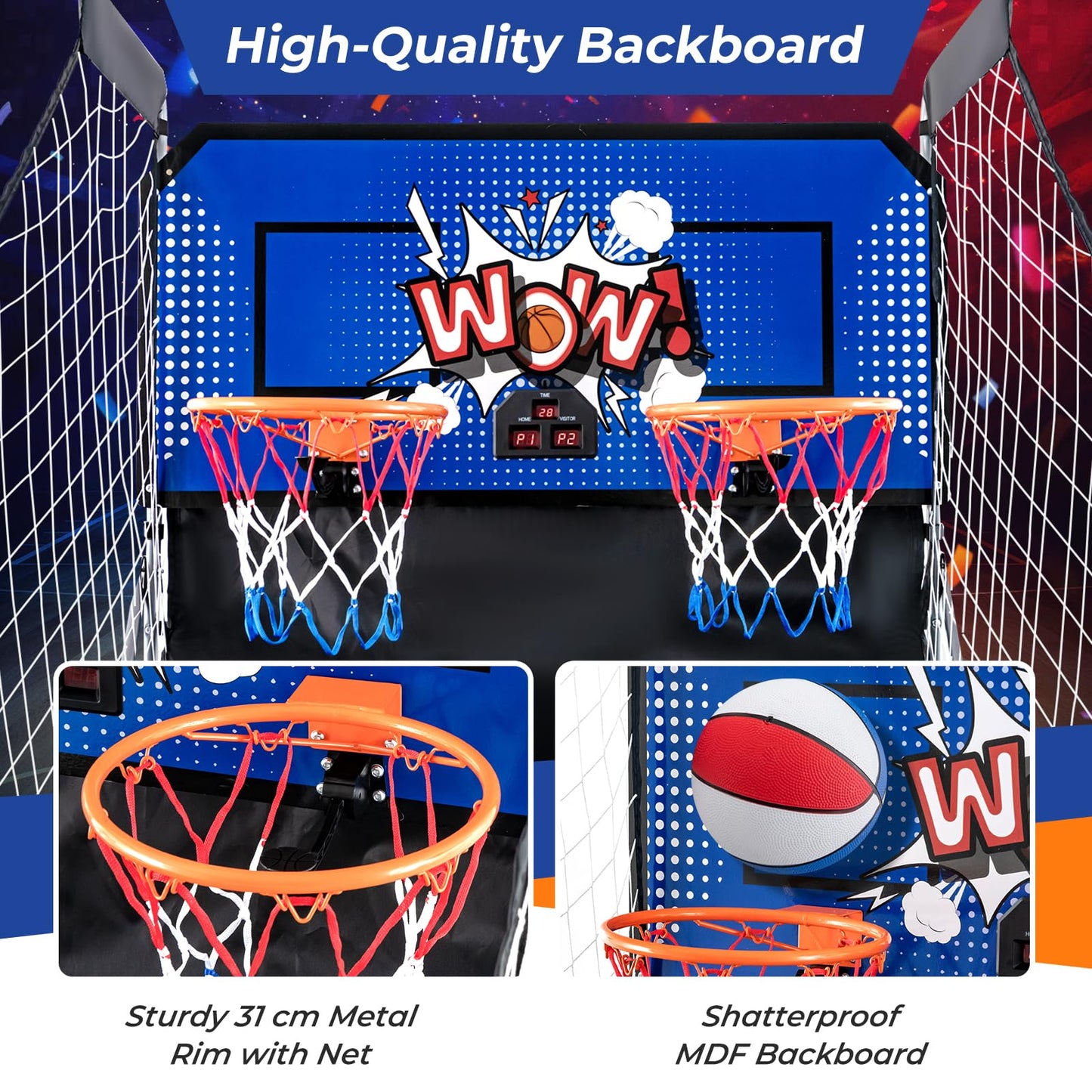Basketball Arcade Game Indoor for 2 Players