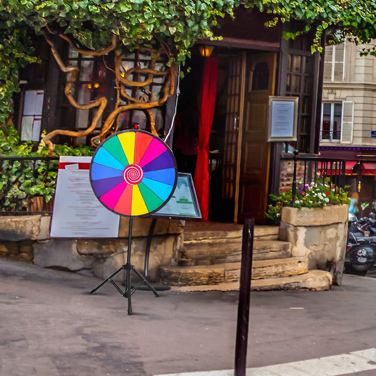 Colored Fortune wheel with Height-Adjustable Tripod