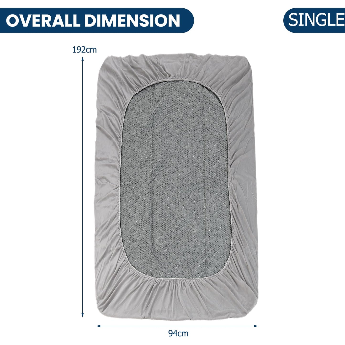 Twin/Queen/King Size Luxury Super Soft Velvet Mattress Protector