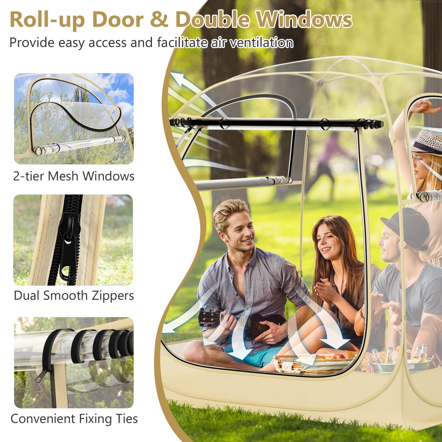 All Weather Clear Sport Shelter Dome House with Carrying Bag