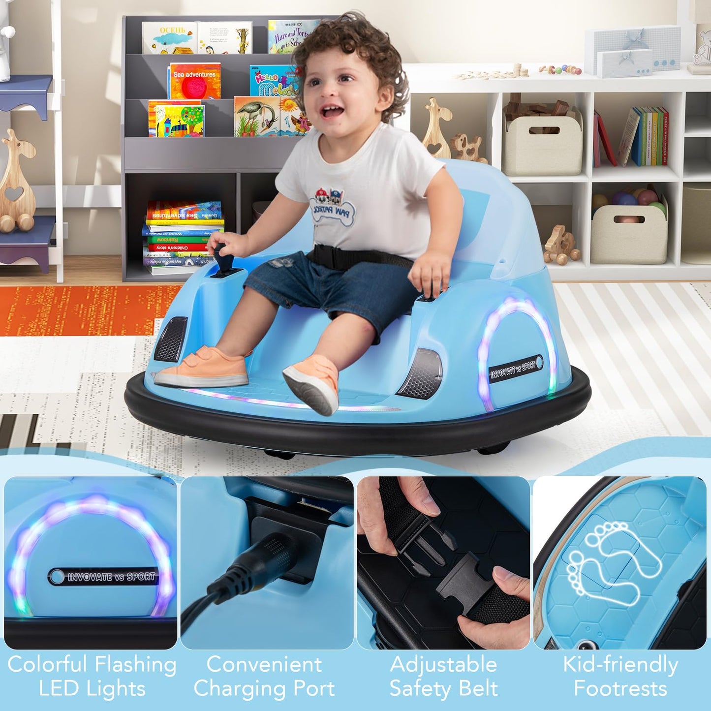 360 Degree Rotation Spin Waltzer Cars with Joysticks
