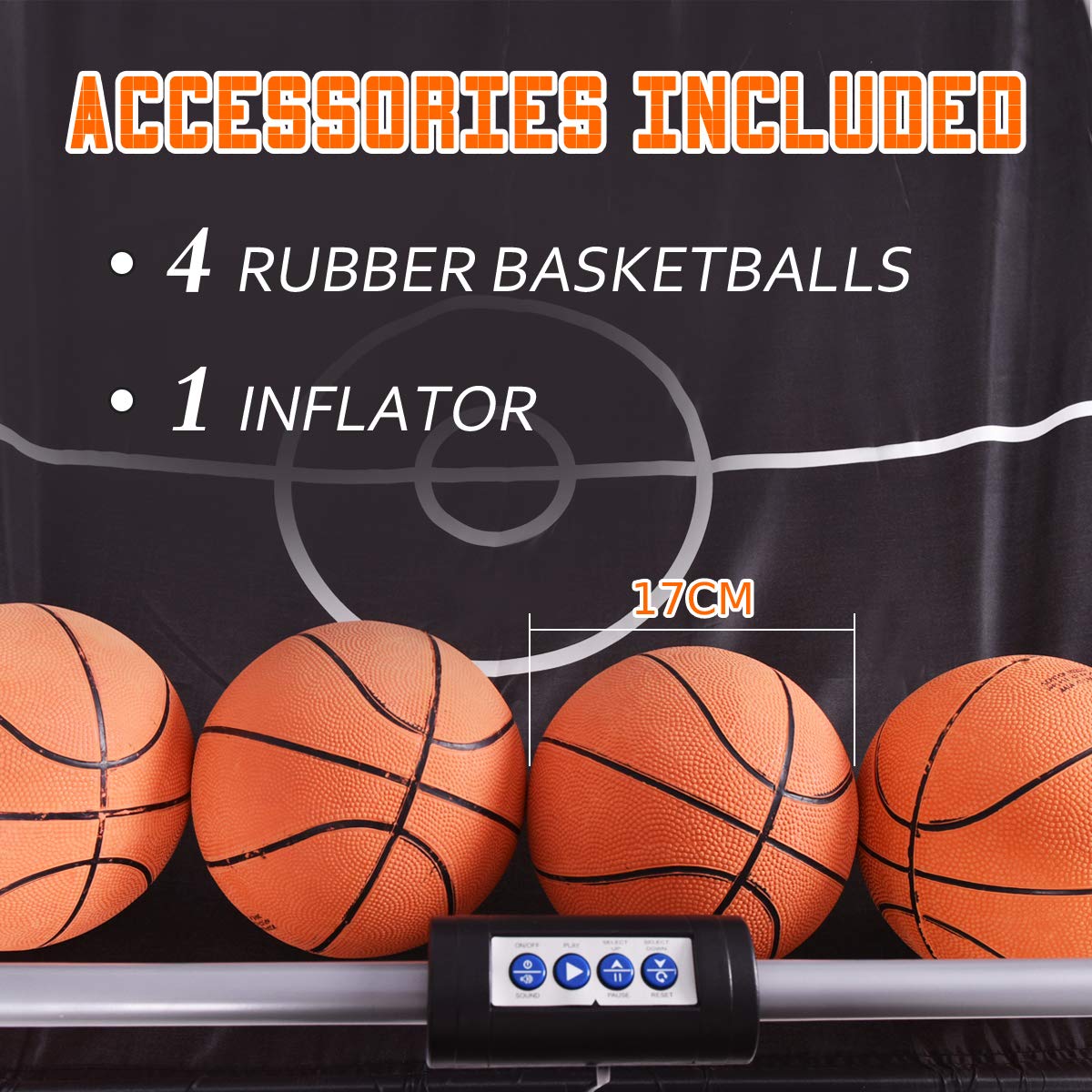 Dual Shot Electronic Foldable Basketball Arcade Game