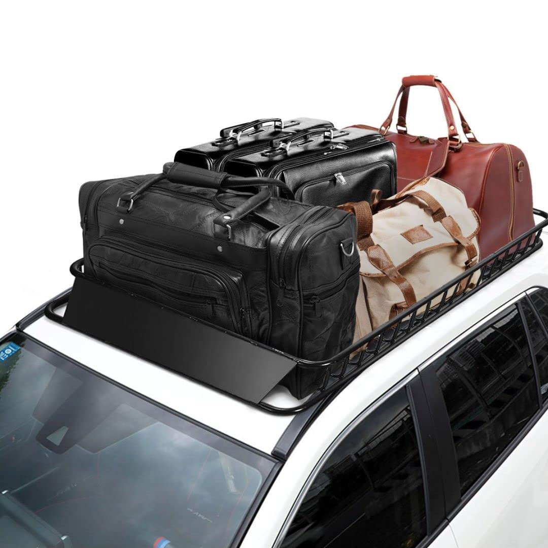 GiantexUK 116-162x99x15cm Expandable Steel Roof Rack Basket