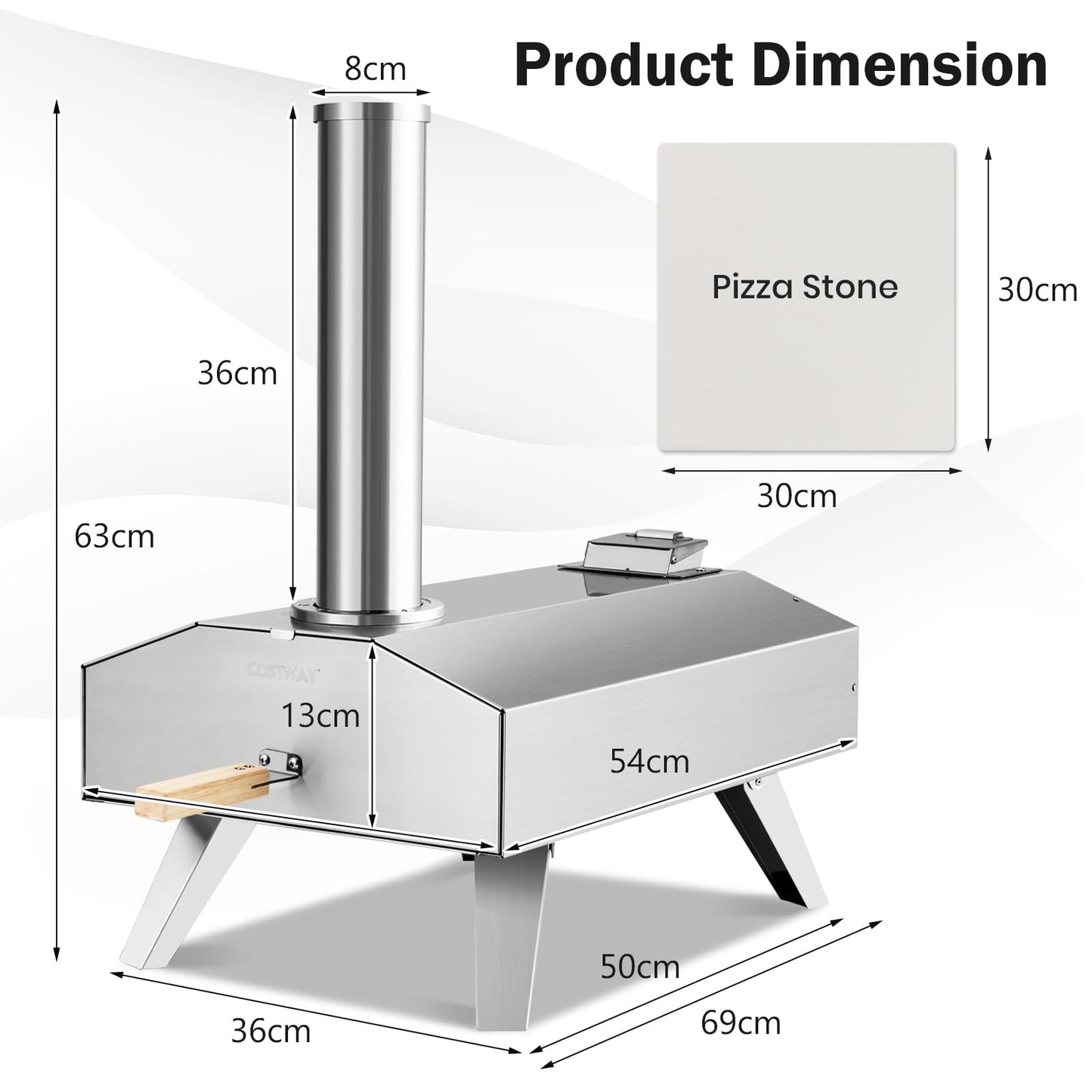 Multi Fuel Portable Pizza Maker with Pizza Ston