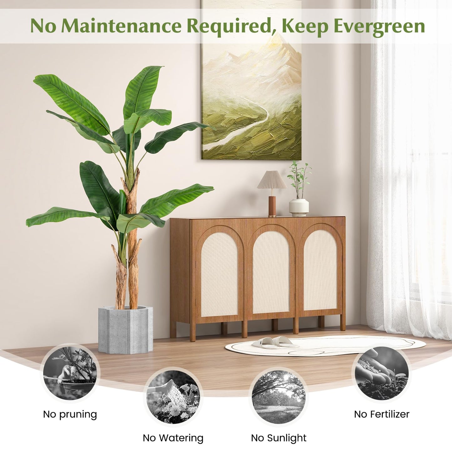 165cm Artificial Fake Banana Tree with 10 Large Leaves