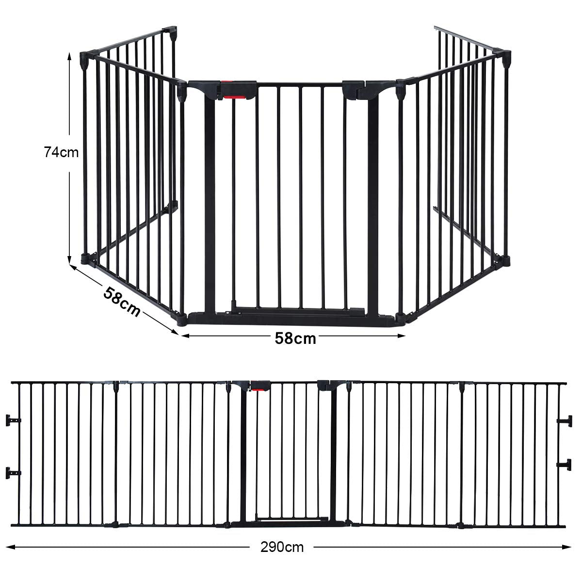 Metal Baby Safety Playpen with Automatically Close Door