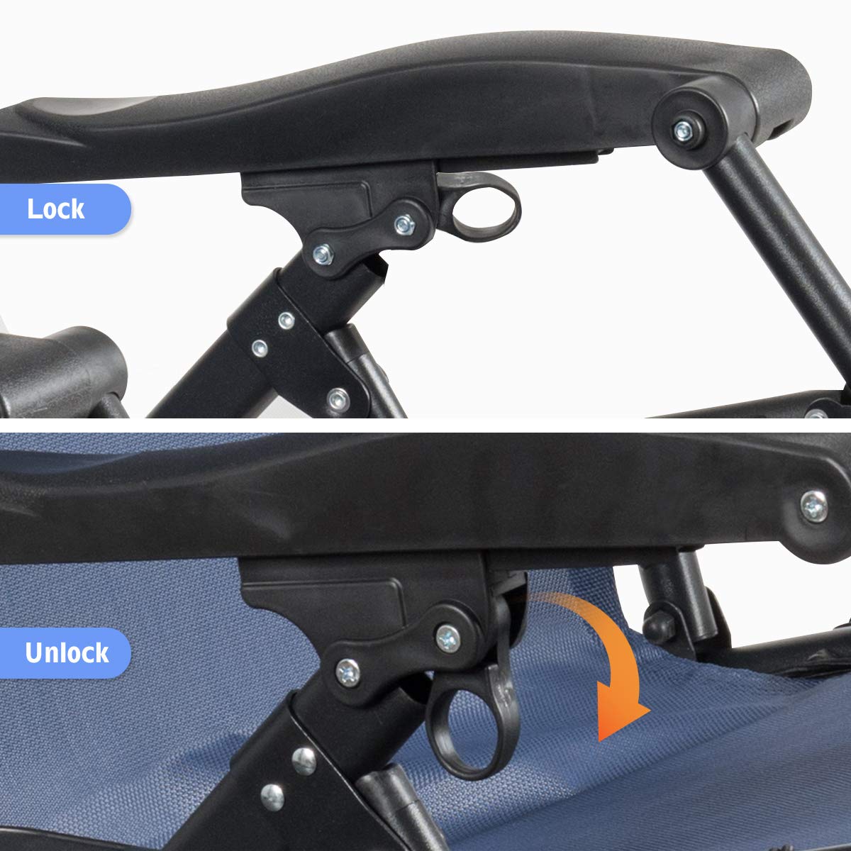 Oversized Patio Folding Zero Gravity Chair with Removable Pillow and Side Tray