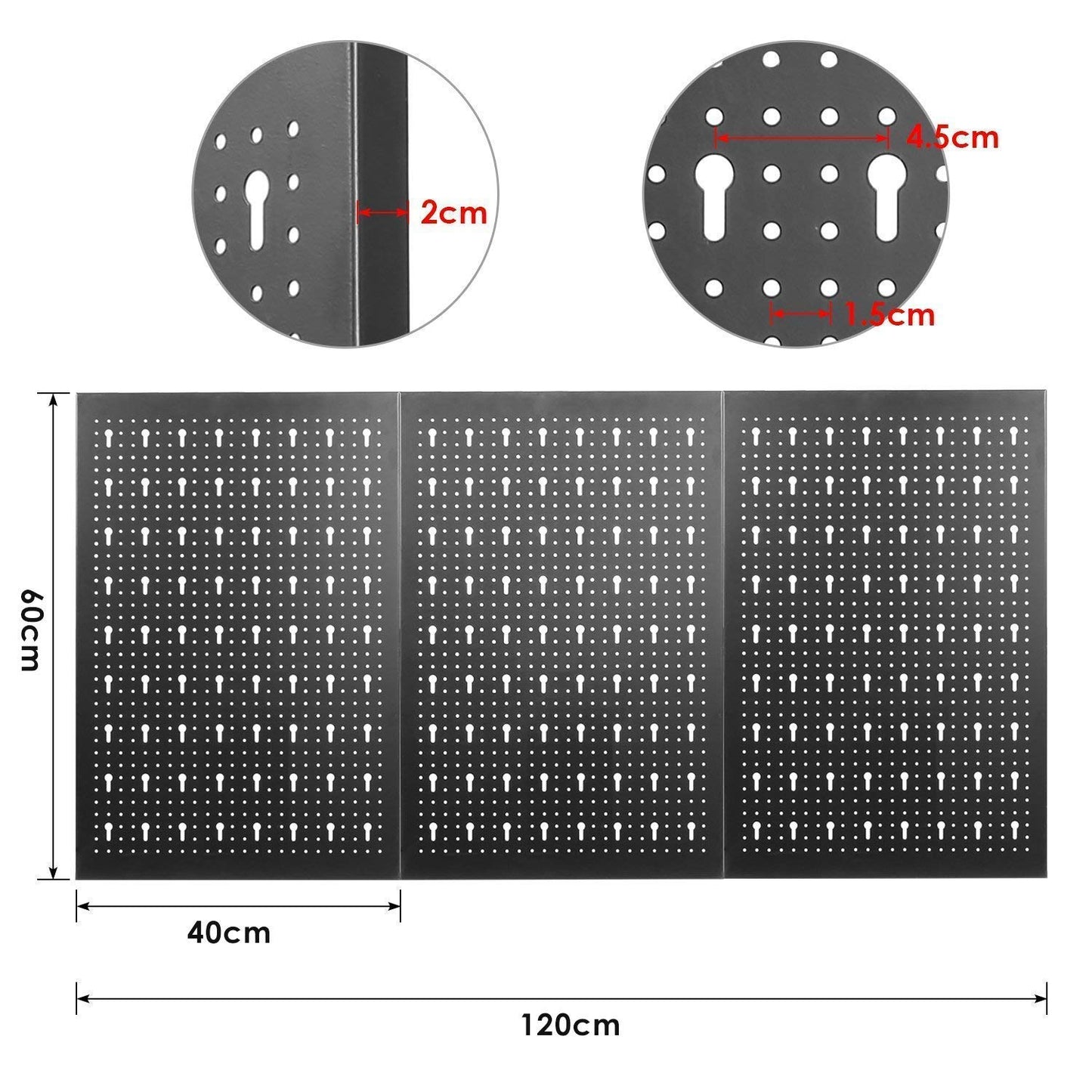 Pegboard Wall Organizer Kit with Drill Bit Storage Rack