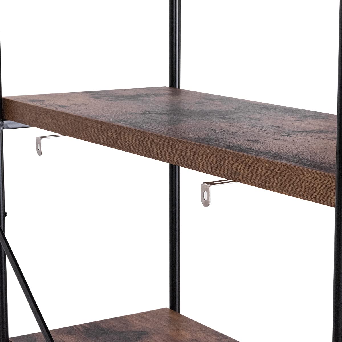 Freestanding Wooden 5-Tier Storage Bookshelf