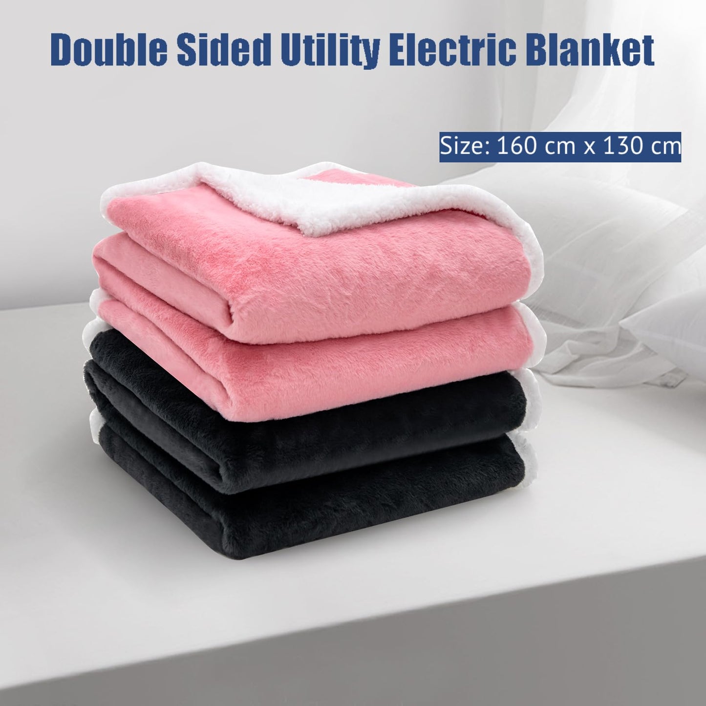 Electric Heated Blanket Throw with 10 Heat Settings