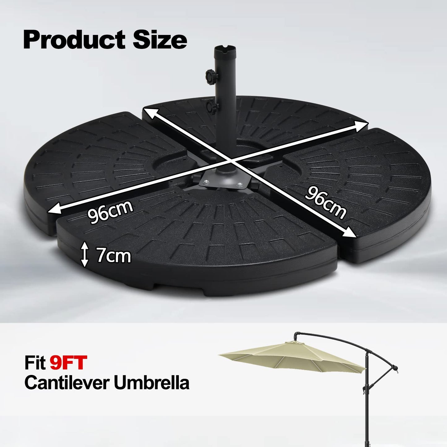 Outdoor Garden Patio Yard Cantilever Banana Umbrella Base Weight