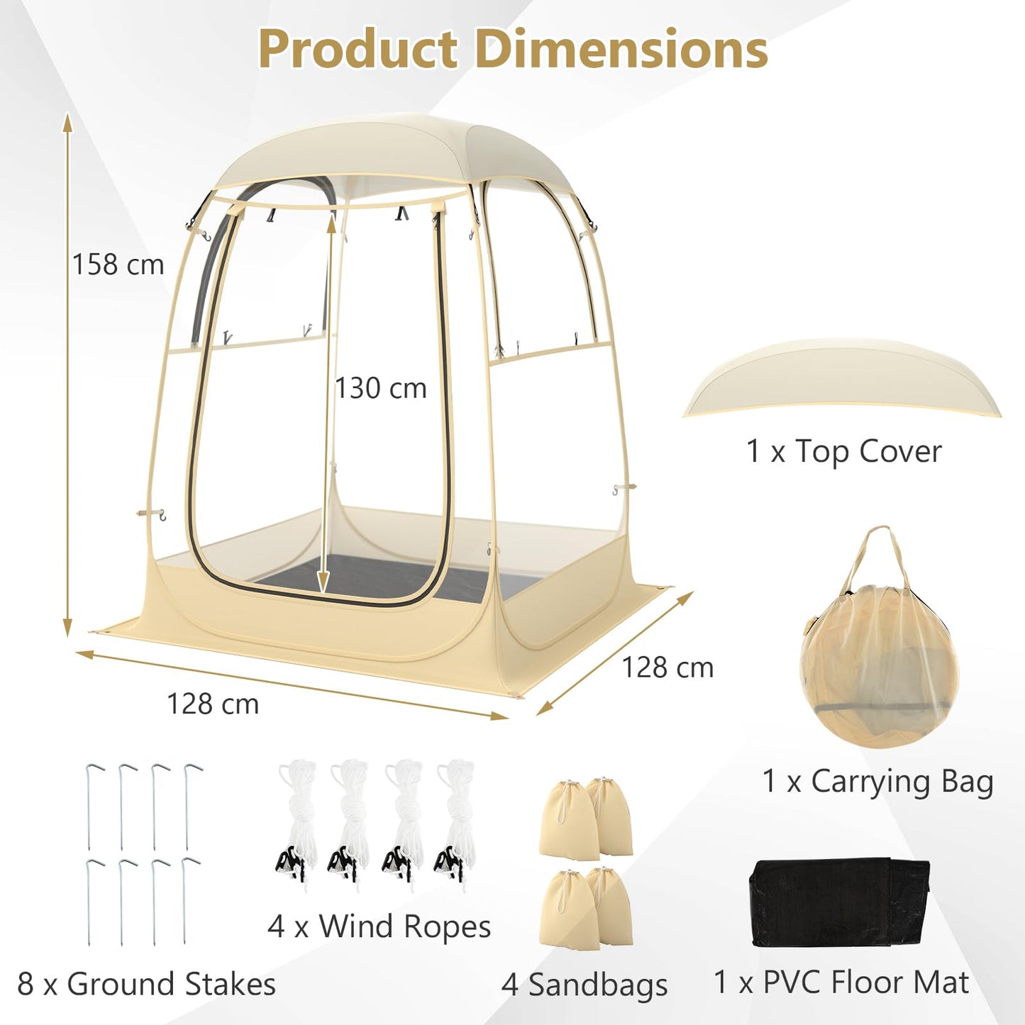 Foldable Instant Camping Tent Canopy Shelter for Sporting Events