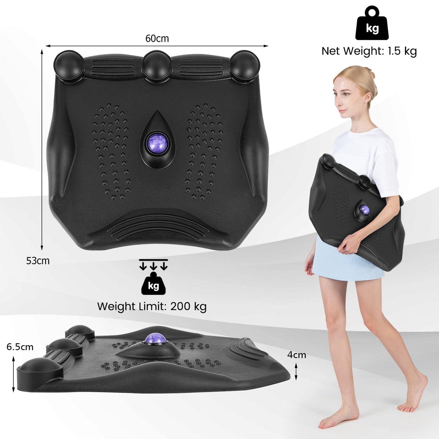 Ergonomic Anti Fatigue Mat with Rolling Massage Ball and Points