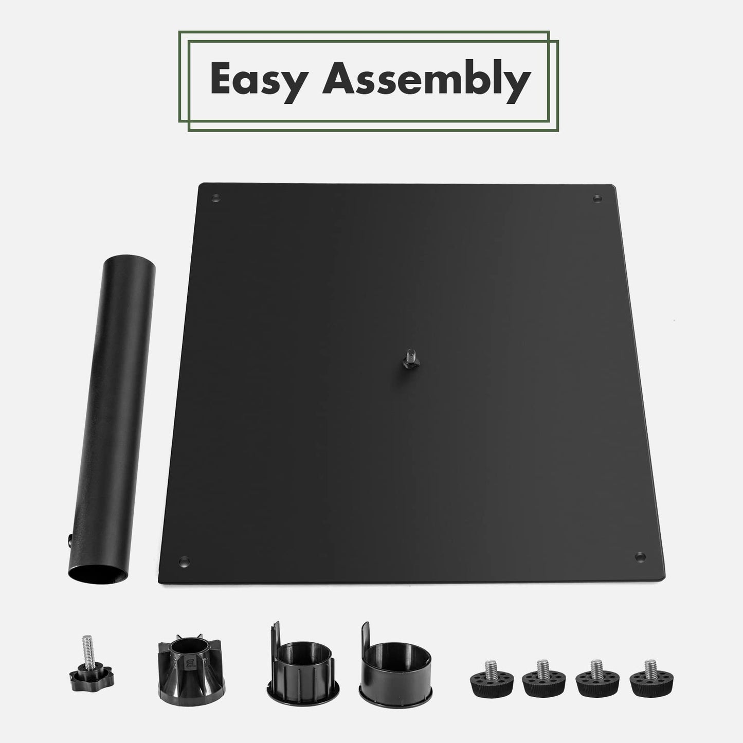 50 CM Patio Umbrella Base with 4 Adjustable Footpads for Patio Poolside